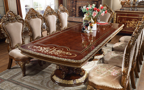 10 Person Luxury Dining Table - Buy My Furniture Carved Design