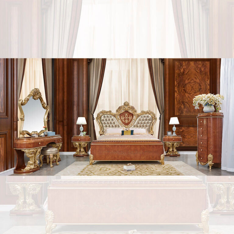 Aura Royal Style Handcrafted Bedroom Set
