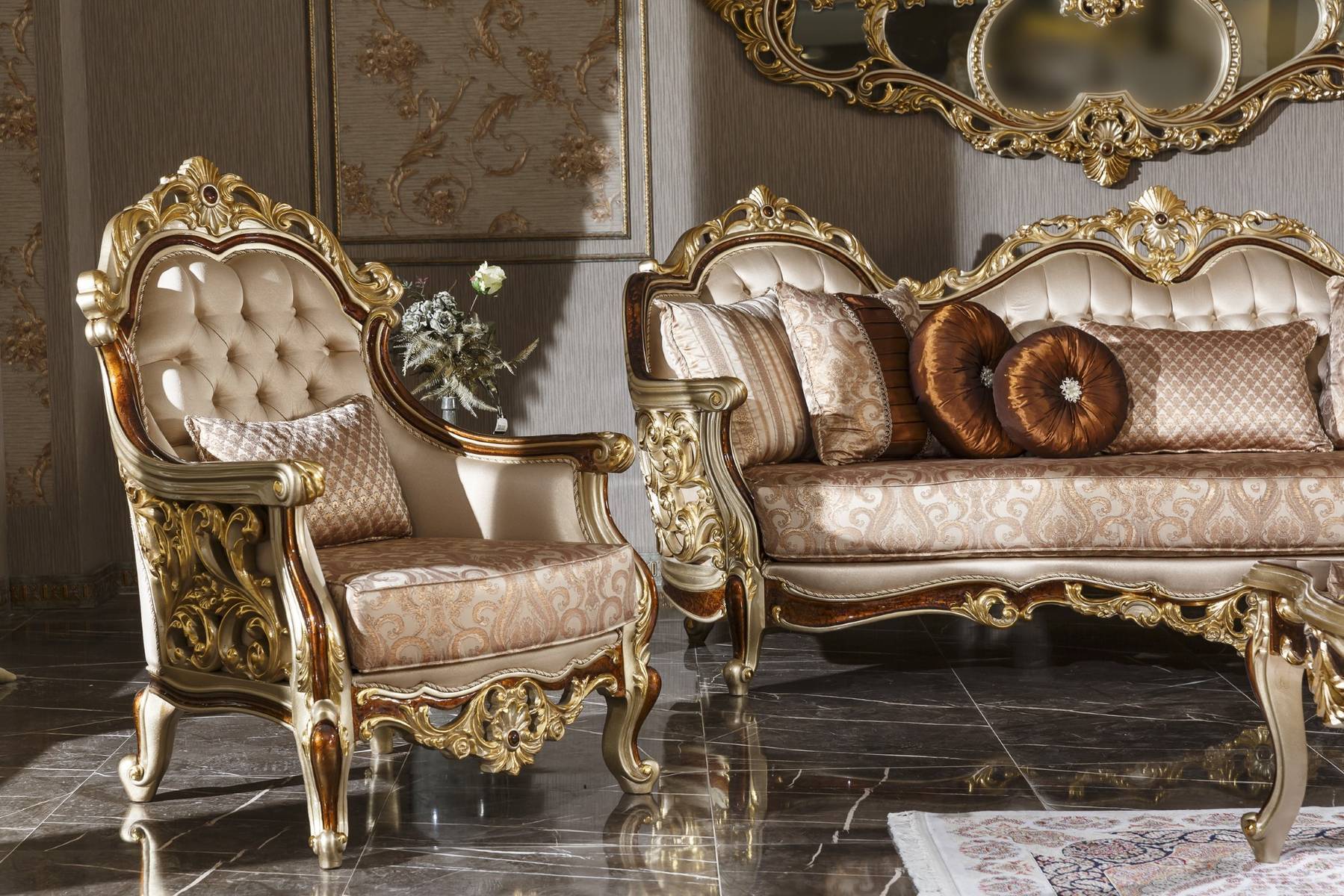 Carved Royal Maharaja Sofa Set