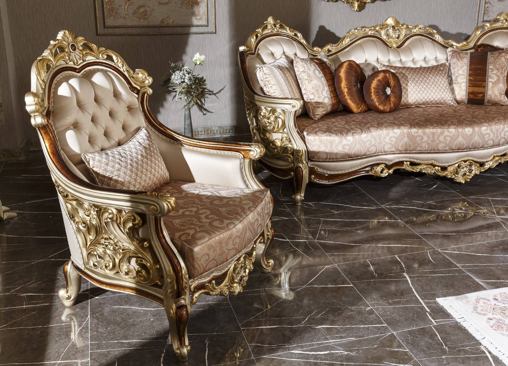 Carved Royal Maharaja Sofa Set