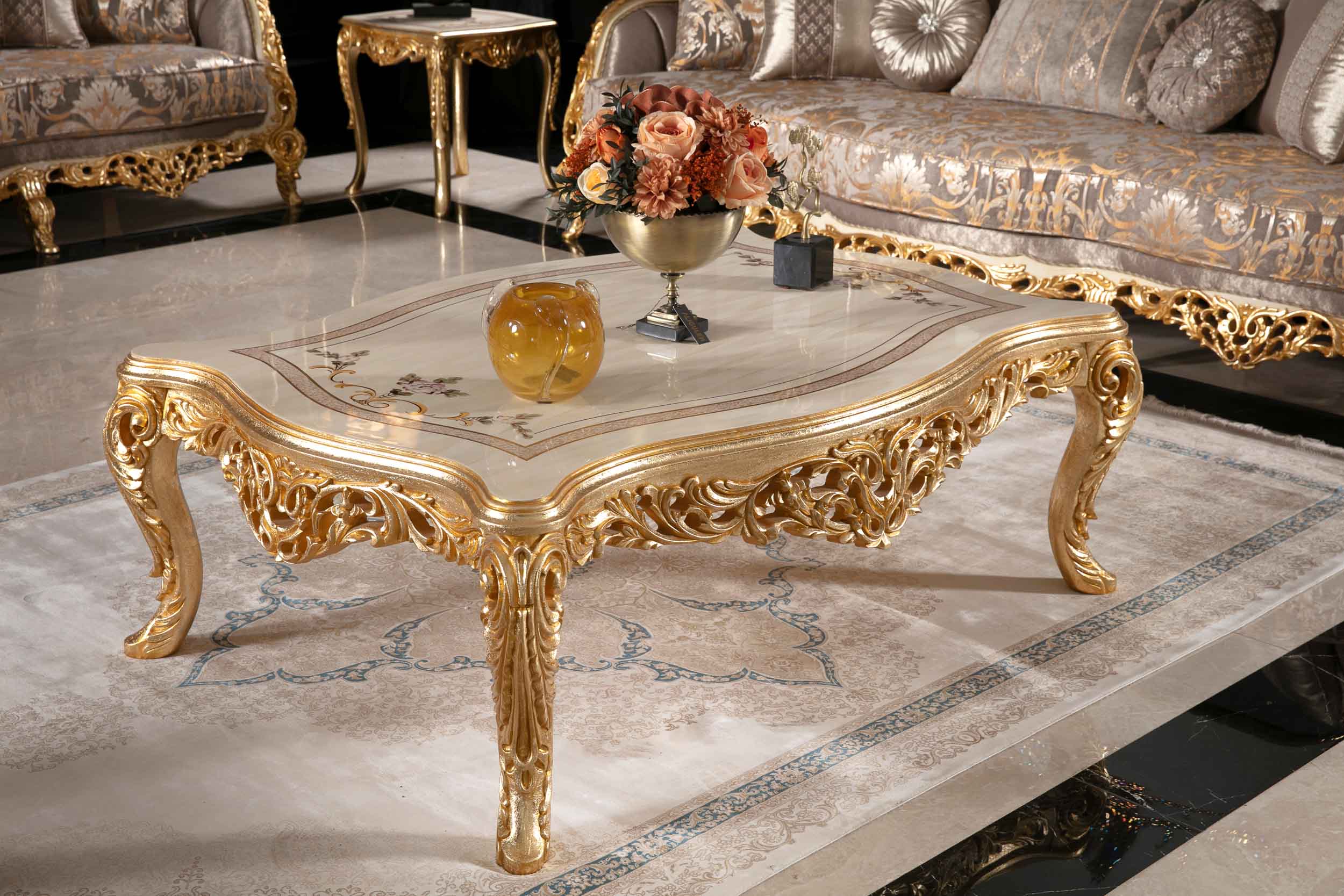 Hand Carved Royal Sofa Set Design