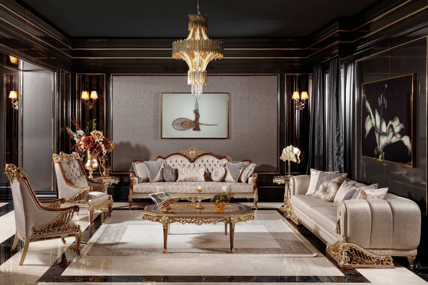 London Luxury Royal Sofa Set Furniture