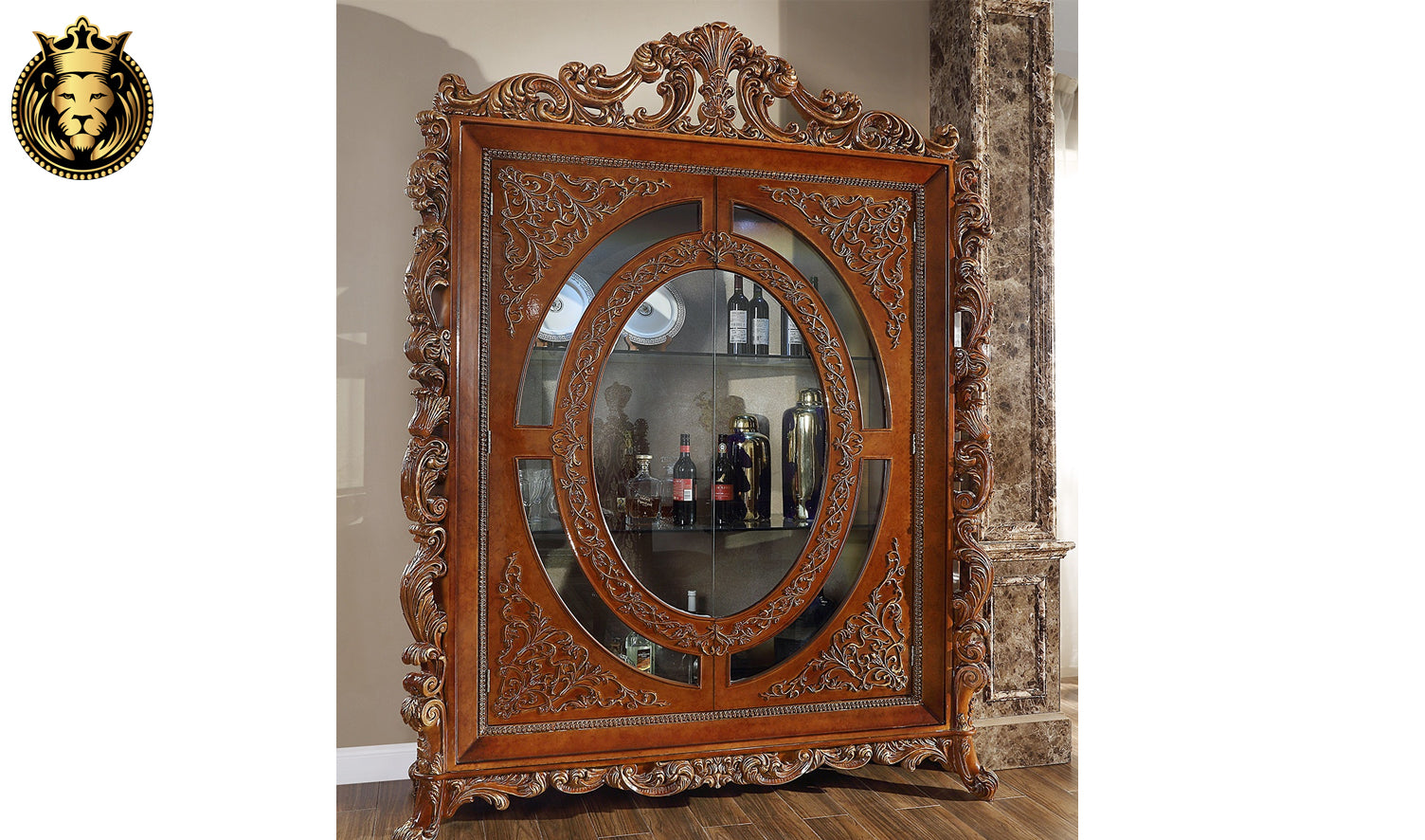 Hialeah European Antique Style Carving Dining Set
