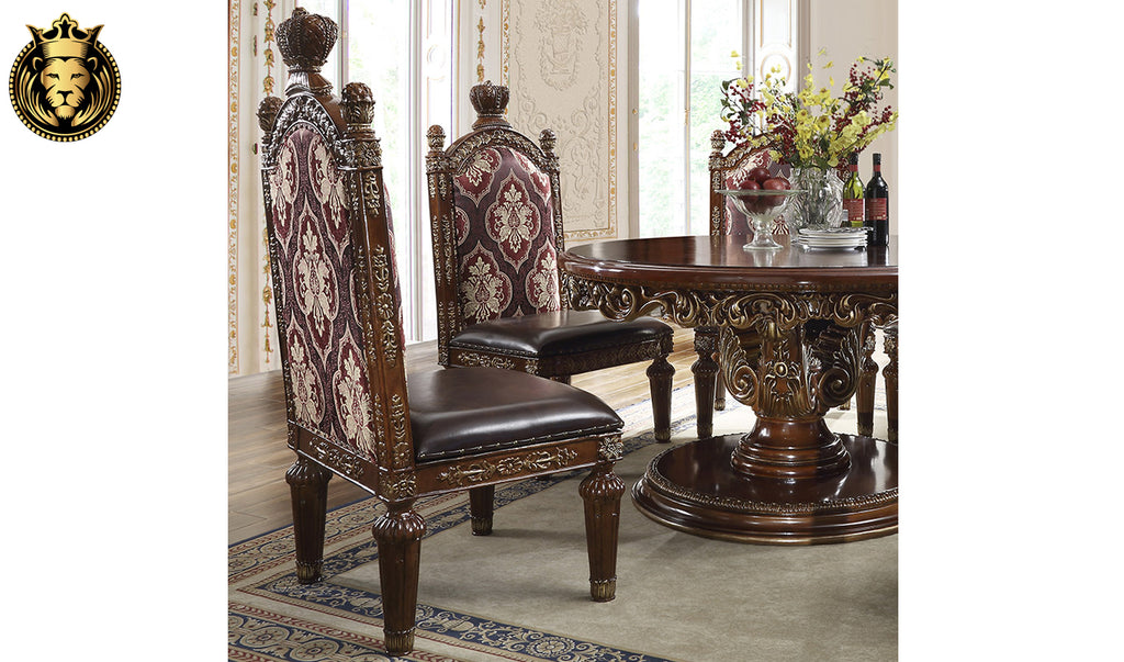 Hialeah European Antique Style Carving Dining Set