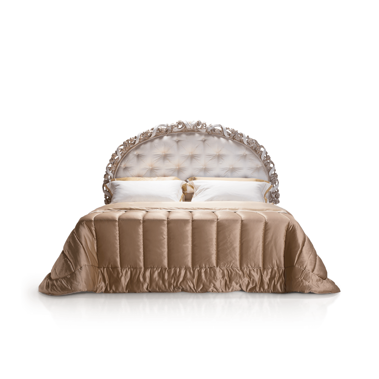 Luxury Hand Carved NewYork High End Classic Italian Bed for Villa