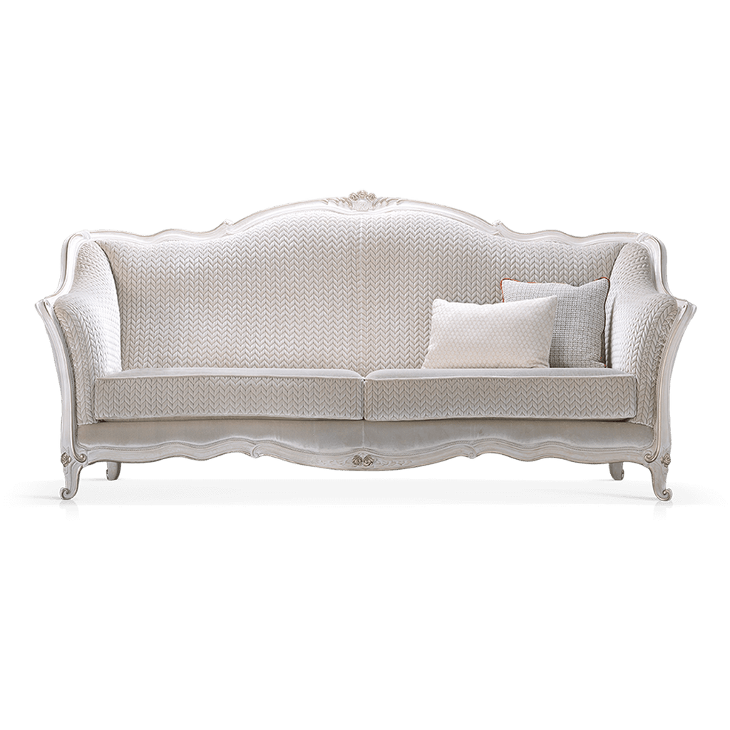 Luxury Handcrafted Wood Carving European Design Sofa Set