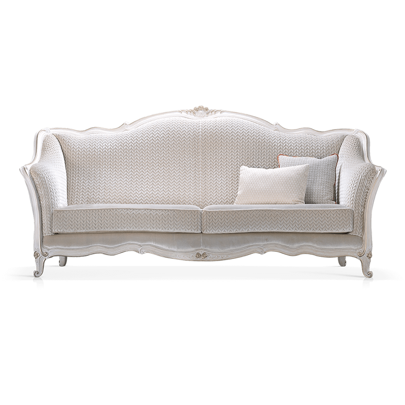 Luxury Handcrafted Wood Carving European Design Sofa Set