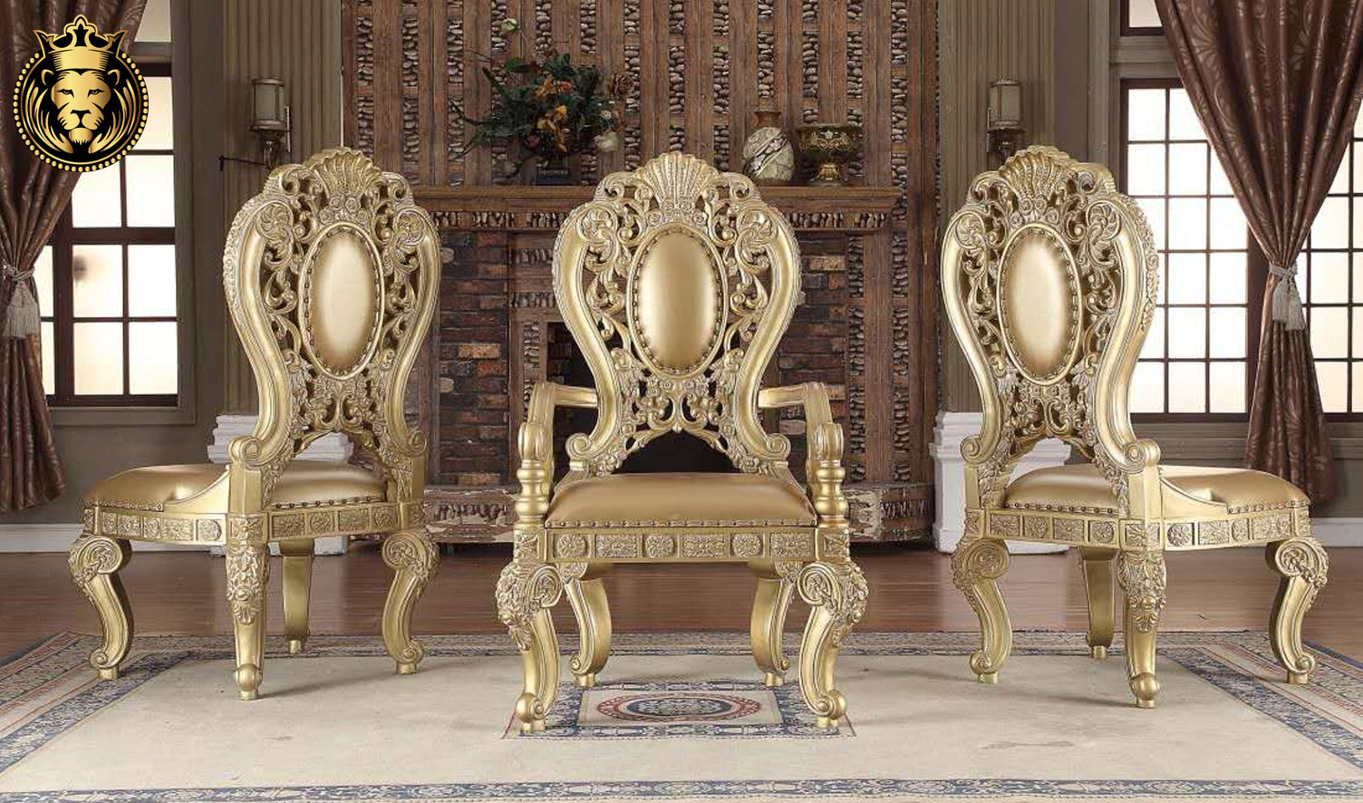 Tacoma European Style Carving Luxury Dining Set