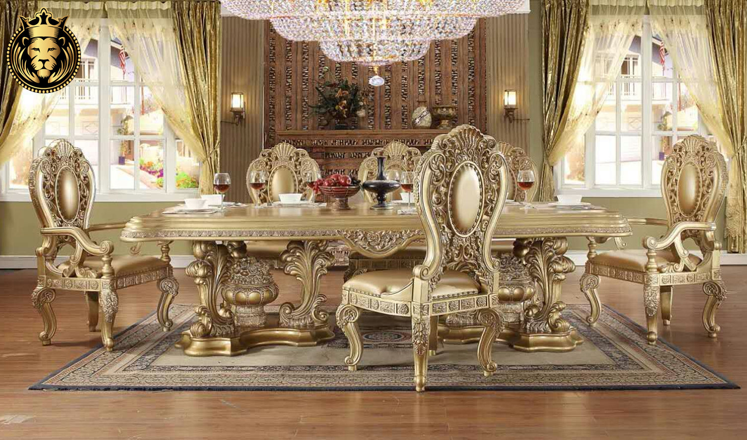 Tacoma European Style Carving Luxury Dining Set