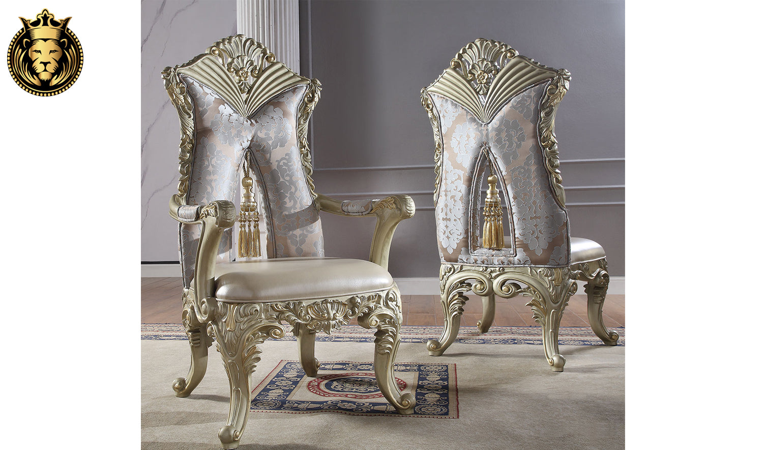Tempe Italian Style Hand Carved Dining Set