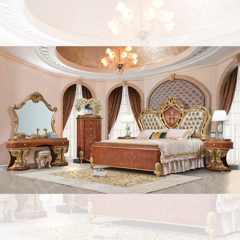 Aura Royal Style Handcrafted Bedroom Set