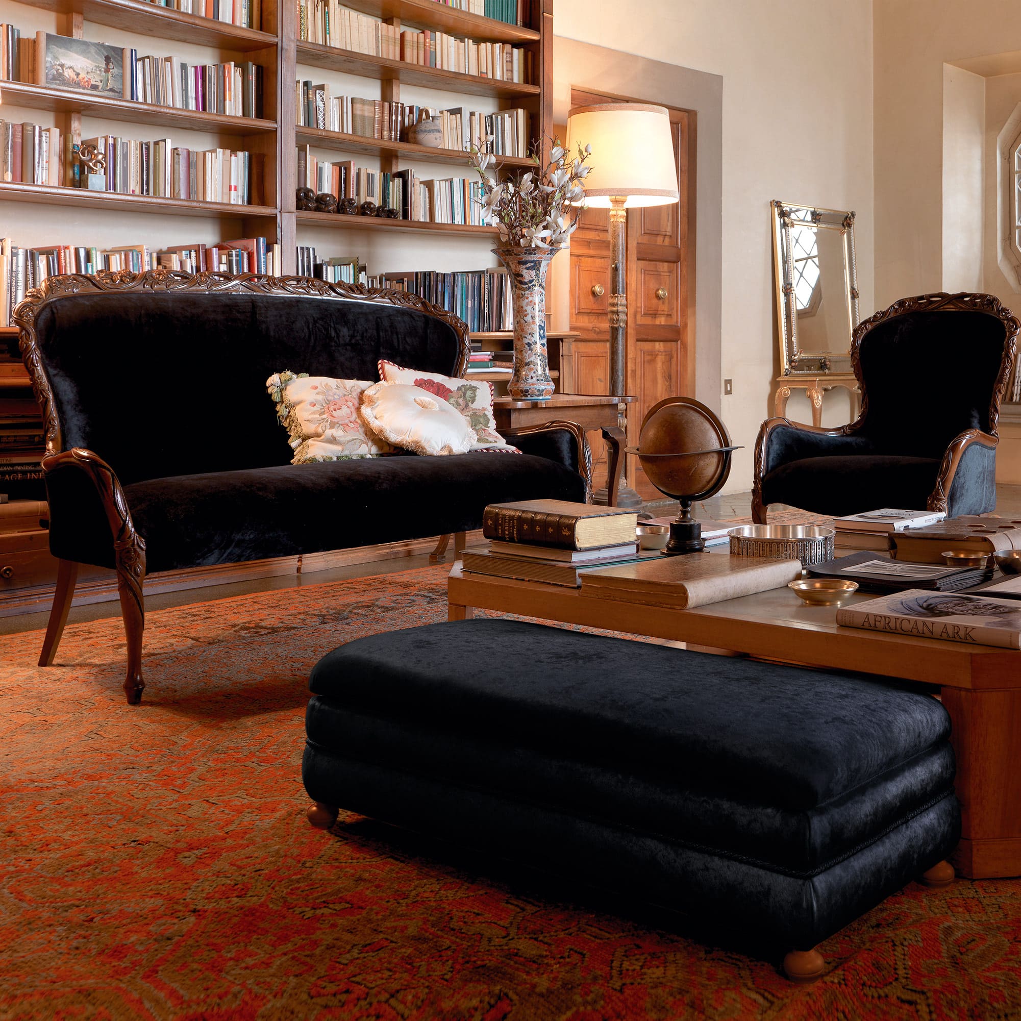 Classic Italian Style Hand Carved Luxury Sofa Online in India