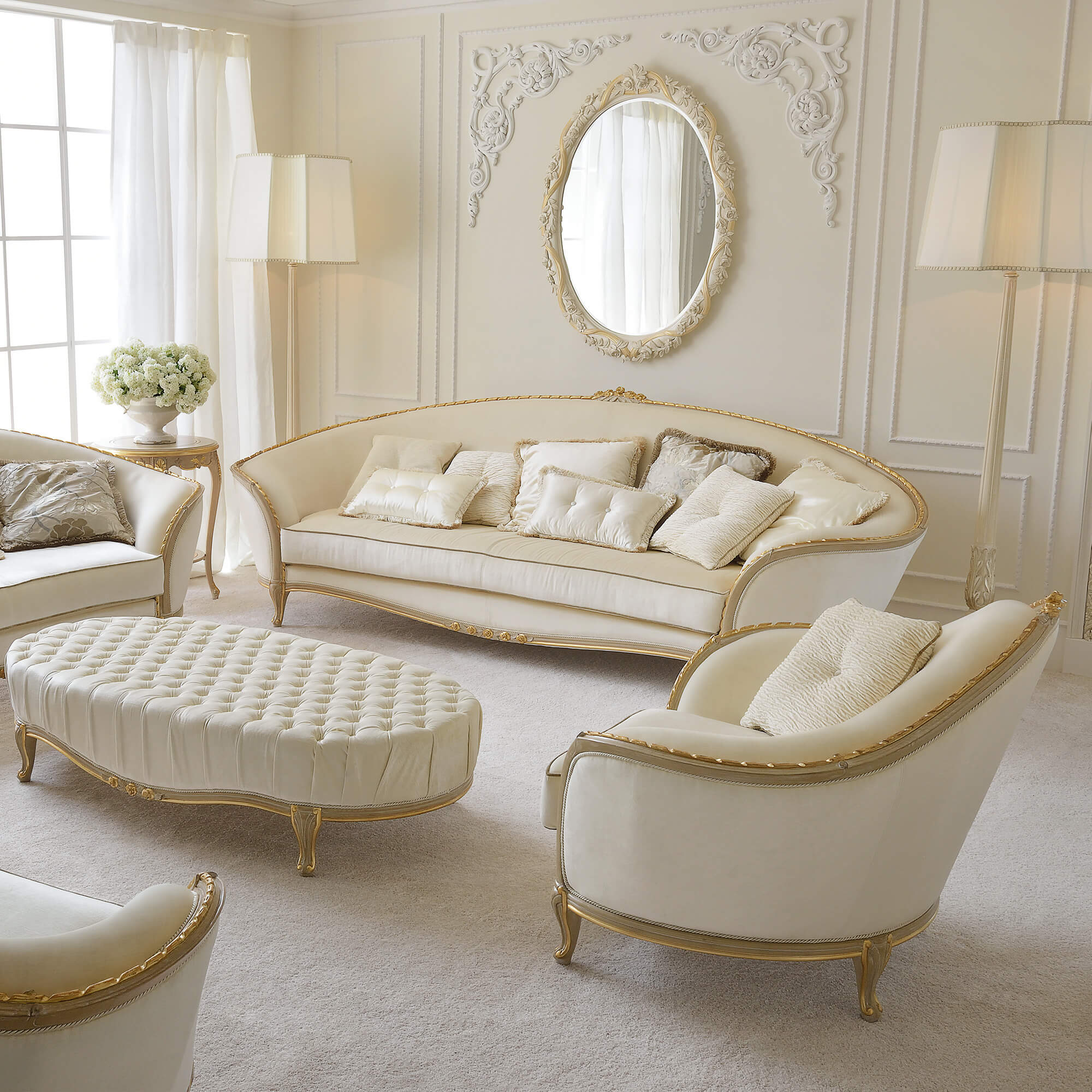Classical Luxury Sofa Handcrafted French Style Sofa Set Newyork