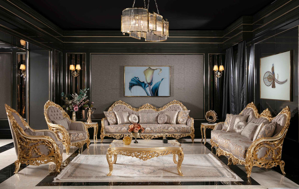 Hand Carved Royal Sofa Set Design