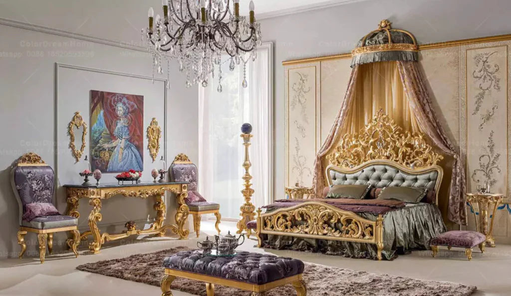 Royal Bedroom Set Furniture Design-2025 - Luxury Handcrafted Teak Wood