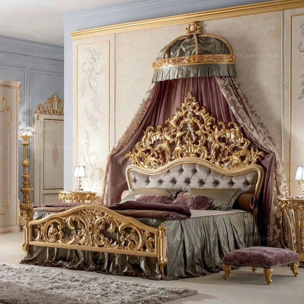 Royal Bedroom Set Furniture Design-2025 - Luxury Handcrafted Teak Wood