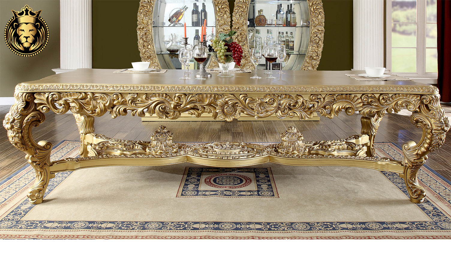 Yonkers Italian Style Hand Carved Dining Set